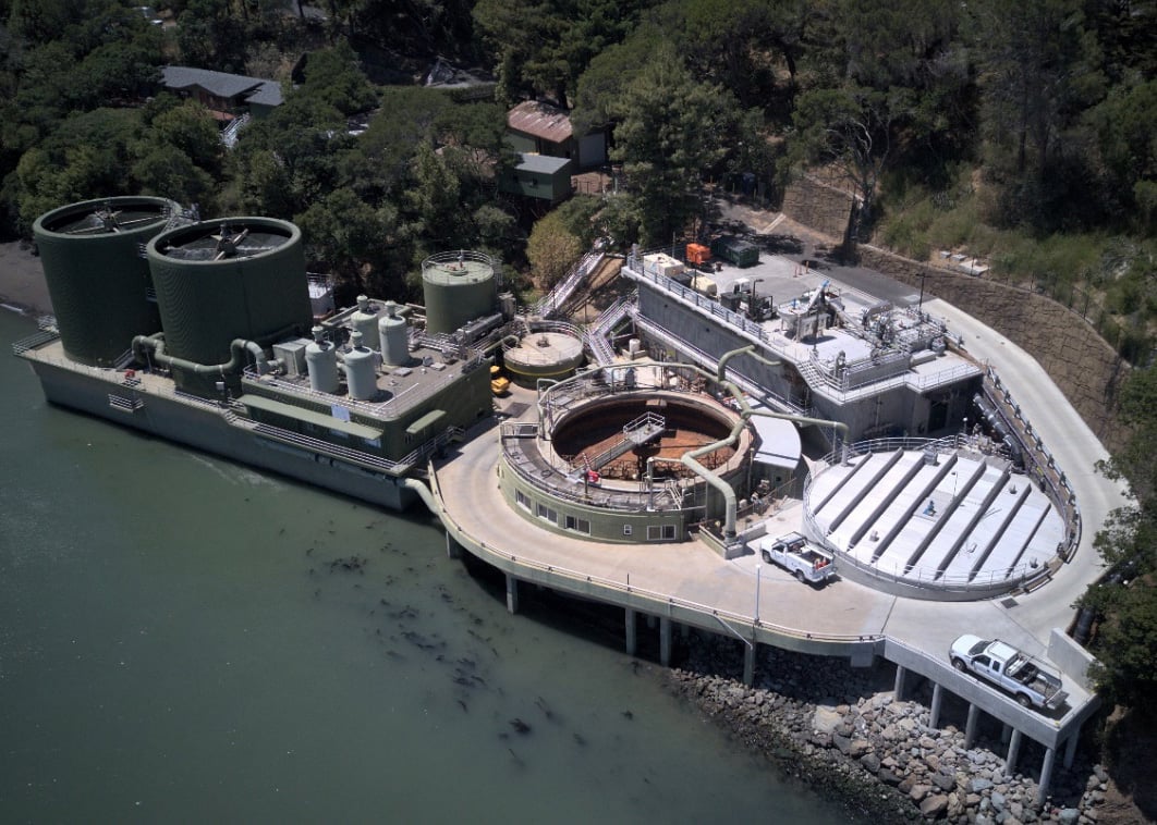 Treatment plant aerial view