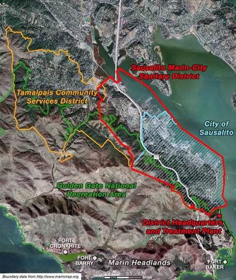 Service territory of SMCSD