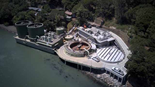 Treatment plant aerial view