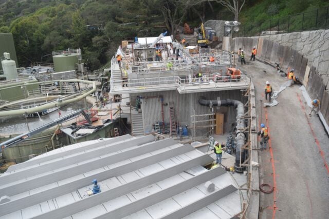 Aerial photo of the new clarifier.